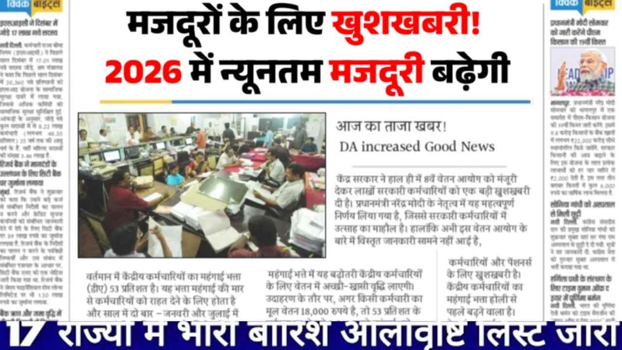 Labour Wages Hike 2026: न्यूनतम वेतन में भारी बढ़ोतरी; जानें कितना मिलेगा हर दिन वेतन राज्यों की नई लिस्ट जारी